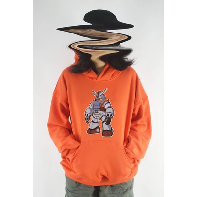 Áo khoác hoodie unisex cotton hình Half Skeleton series - Gundam (nhiều màu)