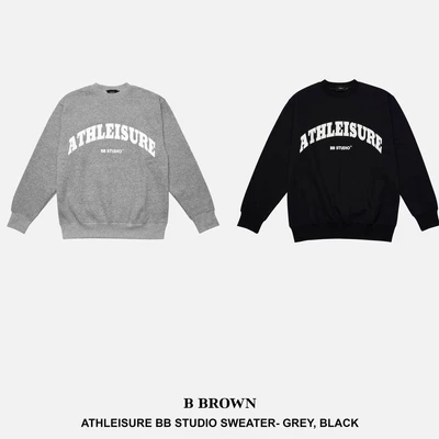 Áo Sweater locabrand cao cấp, form oversize cho nam nữ thương hiệu B Brown