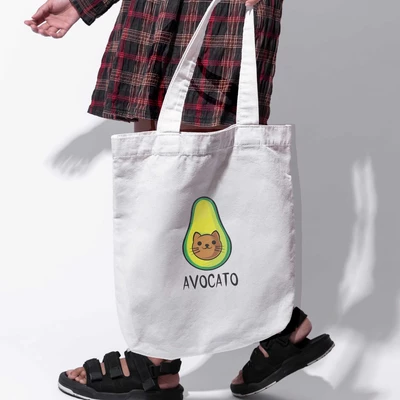 Túi vải tote bag của Chodole chất liệu túi canvas vải bố đẹp in hình độc đáo thú cưng thú cưng Cat Lovers - Avocato