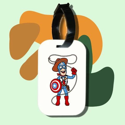 Thẻ hành lý cho túi xách balo du lịch in hình Super Hereos - Captain Woody (nhiều màu)