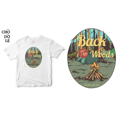 ÁO THUN UNISEX COTTON 100% IN HÌNH BACK TO THE WOODS, TO NATURE