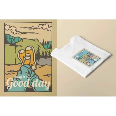 Áo thun ngắn tay unisex Chodole cho cả nam và nữ, chất liệu vải cotton in IN HÌNH TODAY IS A GOOD DAY