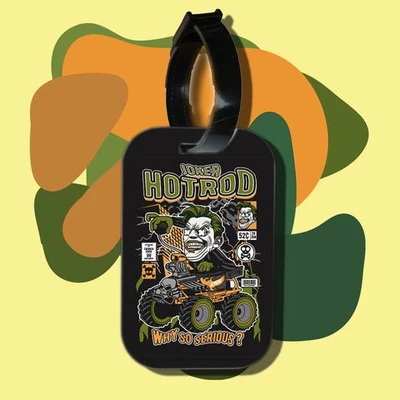 Thẻ hành lý cho túi xách balo du lịch in hình pop culture cartoon series - joker hotrod (nhiều màu)
