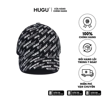 Mũ lưỡi trai họa tiết chính hãng HUGU Space Cap màu đen
