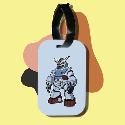 Thẻ hành lý chodole loại tag hành lý làm bằng gỗ ép cán nhựa cao cấp cho túi xách balo du lịch in hình gundam