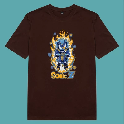 Áo thun ngắn tay unisex Chodole cho cả nam và nữ, chất liệu vải cotton in cotton in hình Dragonball - Sonic Z