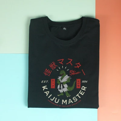 Áo thun tay ngắn unisex Chodole cho cả nam và nữ, chất liệu vải cotton in hình Kaiju master