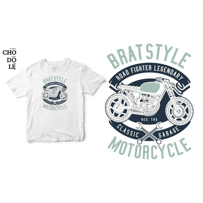 Áo thun tay ngắn unisex Chodole cho cả nam và nữ, chất liệu vải cotton in hình Road Fighter Legendary