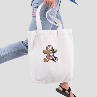 Túi vải tote bag của Chodole chất liệu túi canvas vải bố đẹp in hình độc đáo Half Skeleton - Ginger Bread
