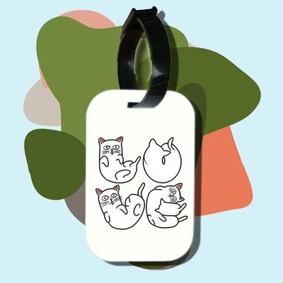 Thẻ hành lý cho túi xách balo du lịch in hình Cat Lover series - Love (nhiều màu)