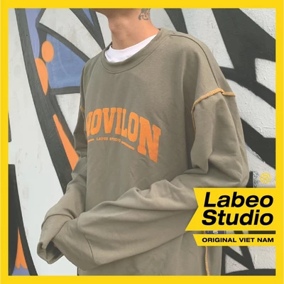 LB44 Áo nỉ, áo sweater, KHOVILON, local brand Labeo, áo dáng oversize