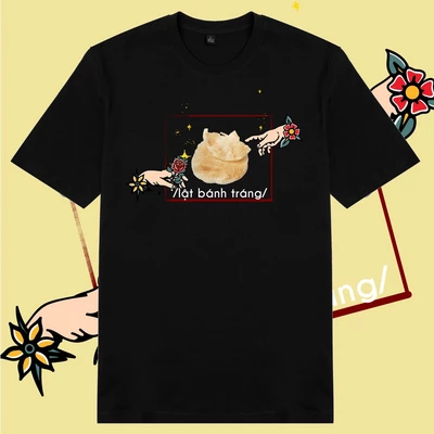 ChodoleÁo thun ngắn tay unisex Chodole cho cả nam và nữ, chất liệu vải cotton in cotton in hình phim Lật Bánh Tráng