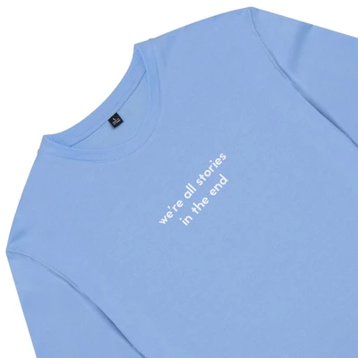 Áo thun tay ngắn unisex Chodole cho cả nam và nữ, chất liệu vải cotton in hình we're all stories in the end