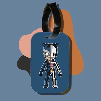 Thẻ hành lý cho túi xách balo du lịch in hình Half Skeleton series - Catwoman (nhiều màu)