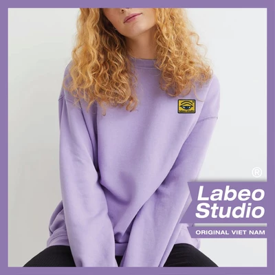 LB64 Áo nỉ sweater patch Labeo local brand oversize