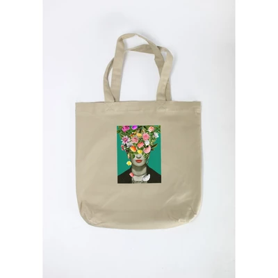Túi Tote Nữ In Hình Flowers có sẵn 2 màu