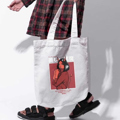Túi vải tote bag của Chodole chất liệu túi canvas vải bố đẹp in hình độc đáo thú cưng Cat Lovers - Bad girl