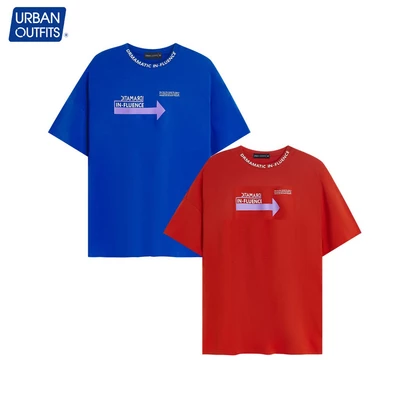 Áo Thun Nữ Tay Lỡ Form Rộng URBAN OUTFITS Cổ Tròn Unisex Big Size 90kg In Chữ In Fluence 100%Cotton URBAN OUTFIT ATO16