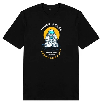 Áo thun ngắn tay unisex Chodole cho cả nam và nữ, chất liệu vải cotton in cotton in hình Inner peace