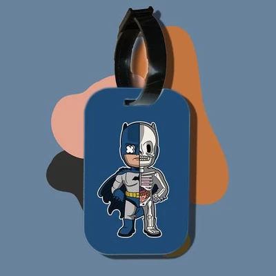 Thẻ hành lý cho túi xách balo du lịch in hình Half Skeleton series - Batman (nhiều màu)