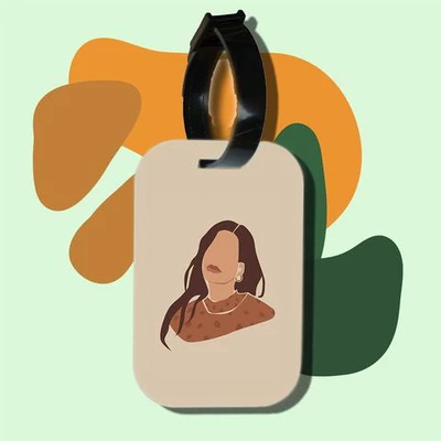 Thẻ hành lý cho túi xách balo du lịch in hình abstract lady art 14 (nhiều màu)