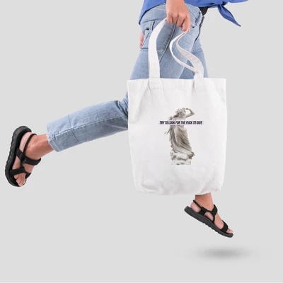 Túi vải tote bag của Chodole chất liệu túi canvas vải bố đẹp in hình độc đáo Try to look for the fu** to give