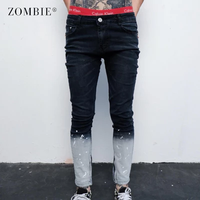 Quần ZOMBIE® Bleached Hem Zips In Black