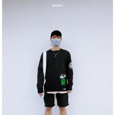 LB54 Áo sweater logo chó dễ thương local brand oversize