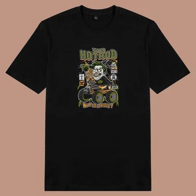 Áo thun ngắn tay unisex Chodole cho cả nam và nữ, chất liệu vải cotton in hình Joker hotrod