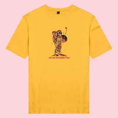 Áo thun tay ngắn unisex Chodole cho cả nam và nữ, chất liệu vải cotton in hình Let me instagram this shit