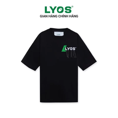 Áo Thun LYOS Stiching Logo Đen