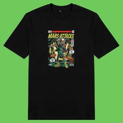 Áo thun ngắn tay unisex Chodole cho cả nam và nữ, chất liệu vải cotton in pop culture cartoon series - mars attacks