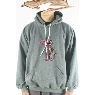Áo hoodie unisex chodole chất liệu hoodie nỉ, đẹp form rộng cho cả nam và nữ in hình độc đáo Half Skeleton series - Elmo