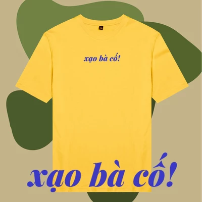 Áo thun tay ngắn unisex Chodole cho cả nam và nữ, chất liệu vải cotton in chữ ngôn ngữ Saigon Xạo bà cố (nhiều màu)