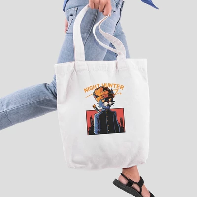 Túi vải tote bag của Chodole chất liệu túi canvas vải bố đẹp in hình độc đáo Night Hunter
