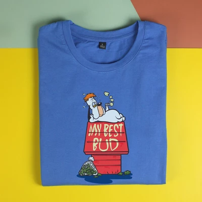 Áo thun tay ngắn unisex Chodole cho cả nam và nữ, chất liệu vải cotton in hình Happy and Chill moment 2 (nhiều màu)