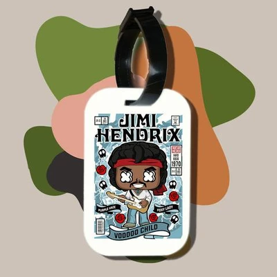 Thẻ hành lý cho túi xách balo du lịch in hình pop culture cartoon series - jimi hendrix (nhiều màu)