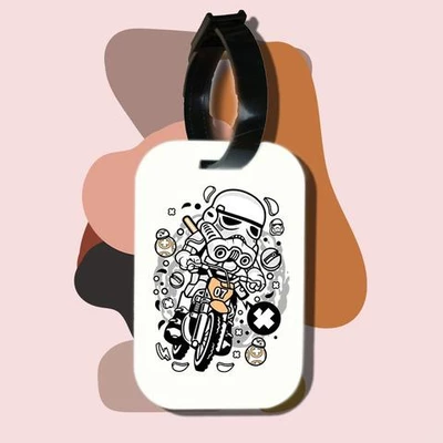 Thẻ hành lý cho túi xách balo du lịch in hình Star wars - Trooper Motocross (nhiều màu)