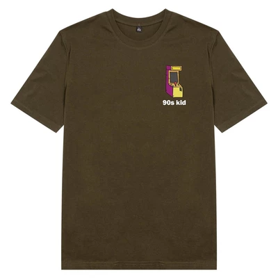 Áo thun unisex cotton 100% in hình 90s kid - Máy chơi điện tử thẻ  (nhiều màu)