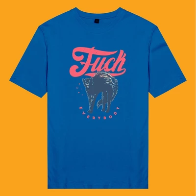 Áo thun tay ngắn unisex Chodole cho cả nam và nữ, chất liệu vải cotton in hình Fuck Everybody (nhiều màu)