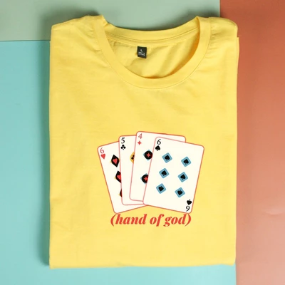 Áo thun ngắn tay unisex Chodole cotton 100% in hình Hand of God - Tết 2024