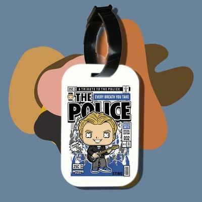 Thẻ hành lý cho túi xách balo du lịch in hình pop culture cartoon series - The Police - Sting (nhiều màu)