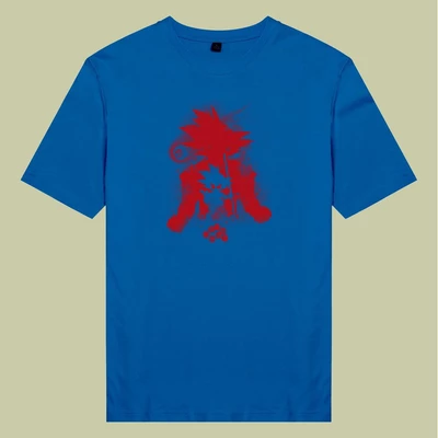 Áo thun ngắn tay unisex Chodole cho cả nam và nữ, chất liệu vải cotton in cotton in hình Dragonball - Goku Saiyan