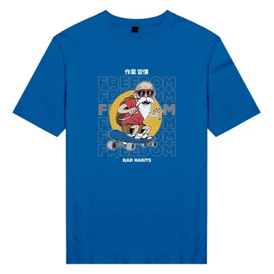 Áo thun tay ngắn unisex Chodole cho cả nam và nữ, chất liệu vải cotton in hình Thần Rùa Kame