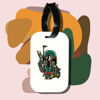 Thẻ hành lý cho túi xách balo du lịch in hình star wars- minion boba fett (nhiều màu)