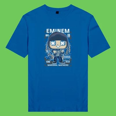 Áo thun unisex cotton áo nam áo nữ in hình pop culture cartoon series - Hip Hop Legends Eminem (nhiều màu)