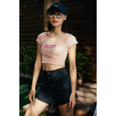 KIDO - Quần jean shorts xám RAW JEAN SHORTS