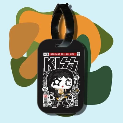 Thẻ hành lý cho túi xách balo du lịch in hình pop culture cartoon series - Kiss (nhiều màu)