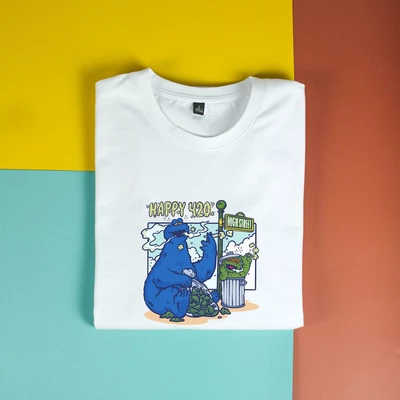 Áo thun tay ngắn unisex Chodole cho cả nam và nữ, chất liệu vải cotton in hình Happy and Chill moment 1 (nhiều màu)
