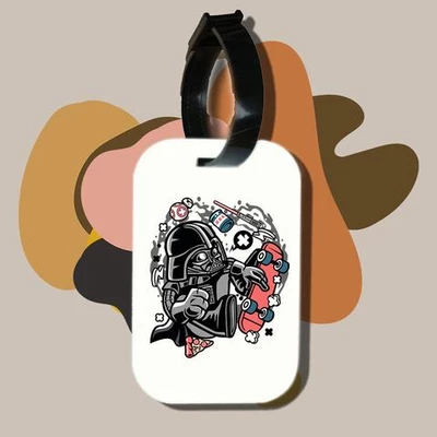 Thẻ hành lý cho túi xách balo du lịch in hình Super Heroes - Vader Skater (nhiều màu)